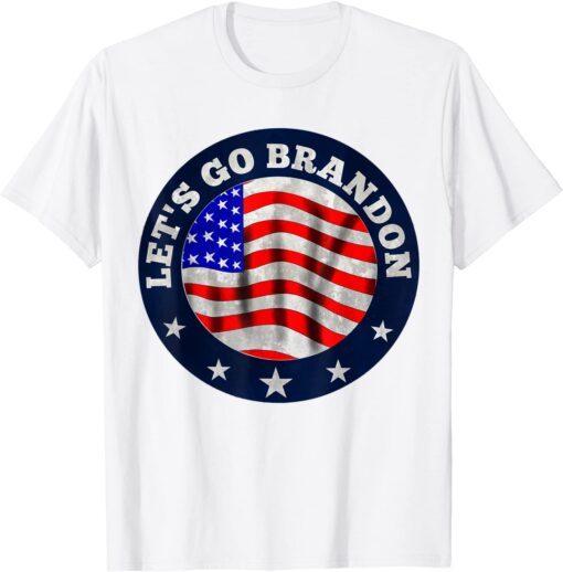 Anti Biden Let's Go Brandon Chant Us Flag Impeach 46 Tee Shirt