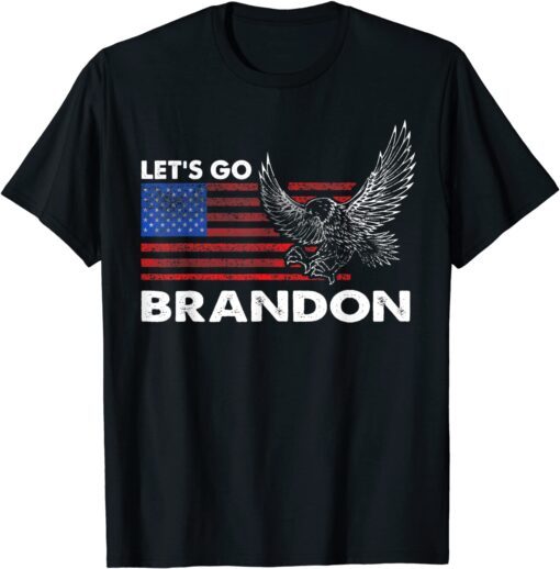 Anti Biden Let’s Go Brandon Conservative US Flag Impeach 46 Tee Shirt