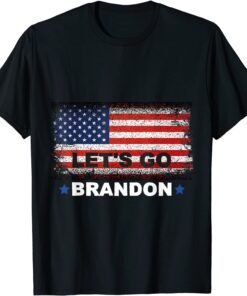 Anti Biden Let’s Go Brandon Conservative US Flag T-Shirt