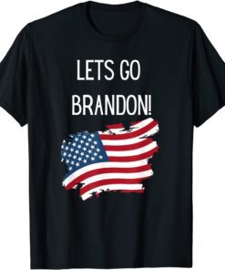 Anti Biden Let’s Go Brandon Conservative USA Flag Tee Shirt