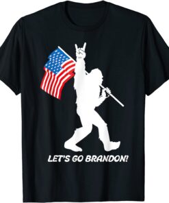 Anti Biden Let's Go Brandon Impeach 46 American Flag Tee Shirt