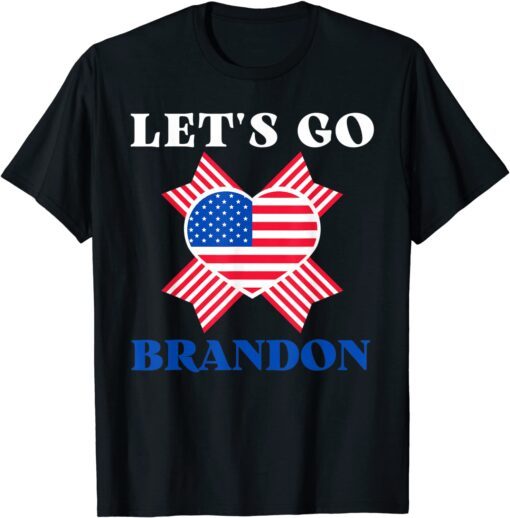 Anti Biden Let's Go Brandon Impeach 46 US Flag Tee Shirt