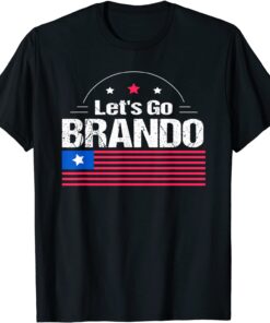 Anti Biden Let's Go Brandon, Joe Biden Chant Us Flag Tee Shirt