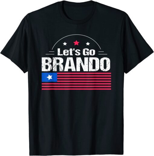 Anti Biden Let's Go Brandon, Joe Biden Chant Us Flag Tee Shirt