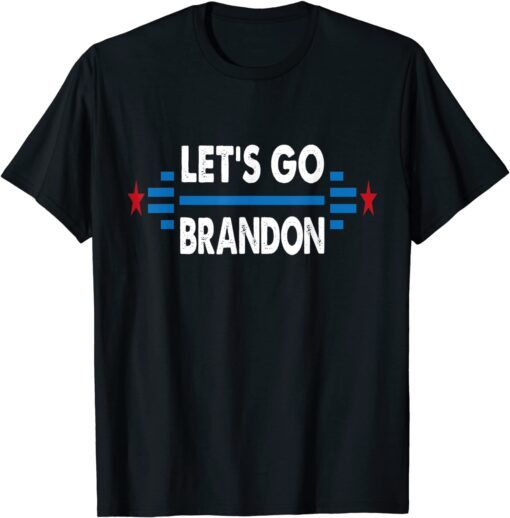 Anti Biden Let's Go Brandon US Flag Tee Shirt