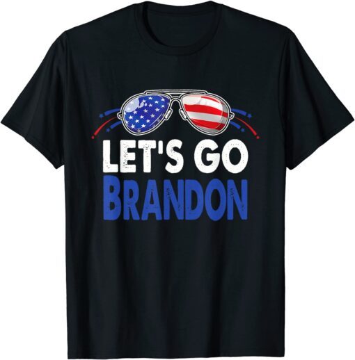 Anti Biden Let's Go Brandon With Flag Tee Shirt