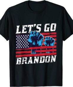 Anti Biden Let's Go Brandon chant US Flag Tee Shirt