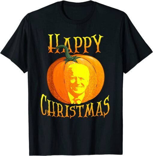 Anti Joe Biden Happy Christmas Holiday Pumpkin Head Classic Shirt