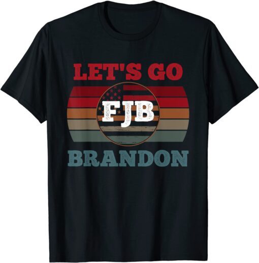 Anti Joe Biden Let's Go Brandon US Flag Tee Shirt