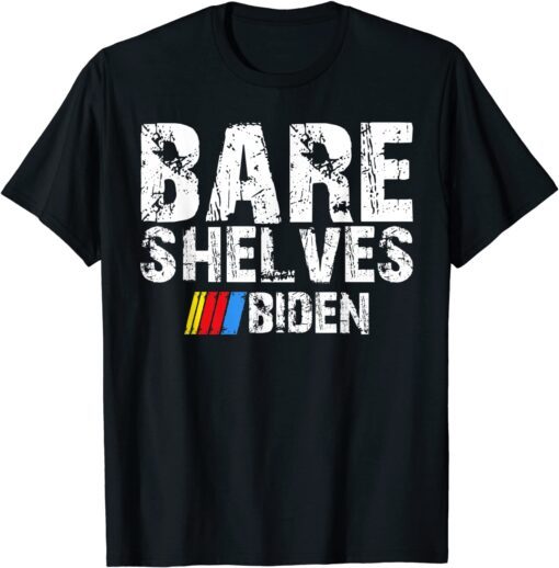 Bare Shelves Biden Let's Go Brandon Christmas Tee Shirt