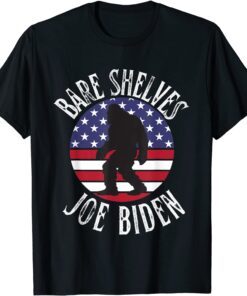 Bare Shelves Joe Biden American Flag Tee Shirt