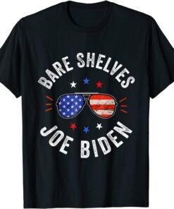 Bare Shelves Joe Biden Sunglasses Us Flag Tee Shirt