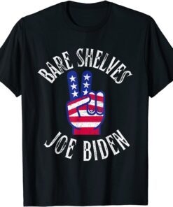 Bare Shelves Joe Biden Usa Flag Tee Shirt
