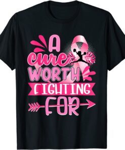 Cheer Breast Cancer Pink Ribbon Cheerleading Tee Shirt