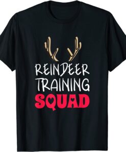 Christmas Running Team Family Reindeer Training Squad Tee Shirt