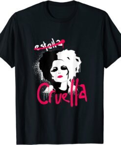 Cruella Estella Punk Rock Spray Paint Tee Shirt