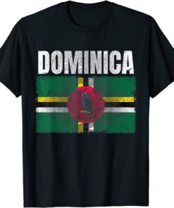 Distressed Dominica Flag Classic Shirt