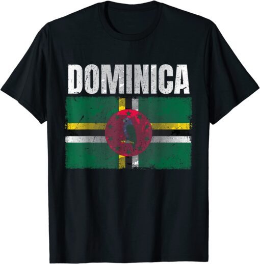 Distressed Dominica Flag Classic Shirt