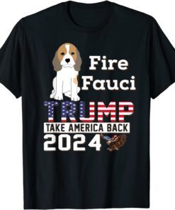 Fauci Beagle Dogs Pro USA Trump 2024 Sarcasm Fauci Biden Classic T-Shirt