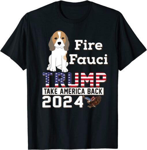 Fauci Beagle Dogs Pro USA Trump 2024 Sarcasm Fauci Biden Classic T-Shirt