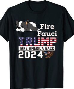 Fauci Beagle Dogs Pro USA Trump 2024 Sarcasm Fauci Biden Tee Shirt