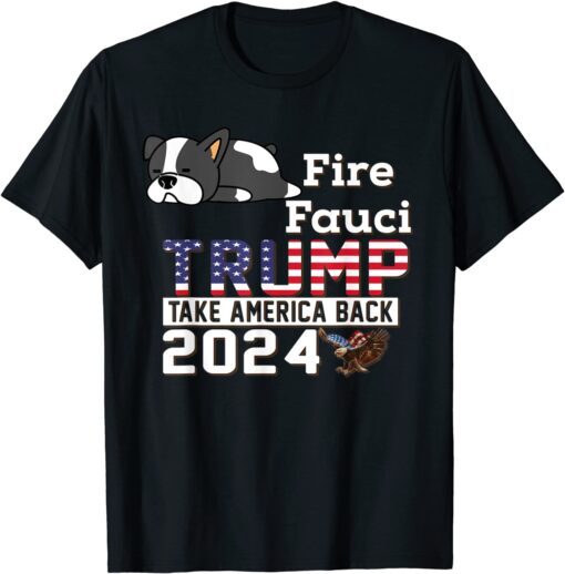 Fauci Beagle Dogs Pro USA Trump 2024 Sarcasm Fauci Biden Tee Shirt