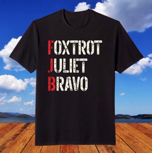 Foxtrot Juliet Bravo American Flag Tee Shirt