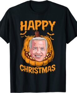 Happy Biden Pumpkin Christmas Halloween Costume Tee Shirt