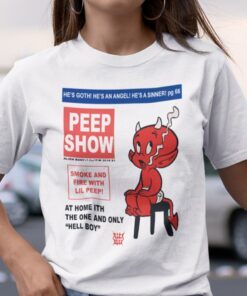 He’s Goth He’s An Angel He’s A Sinner Peep Show Alien Body Tee Shirt