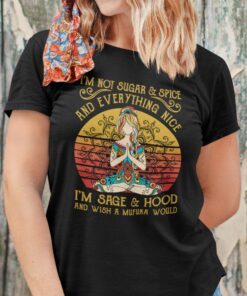 I’m Not Sugar Spice And Everything Nice Yoga Morticia Addams Tee Shirt