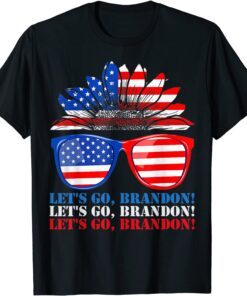 Let's Go Brandon, American Sunflower Sunglasses Tee Shirt