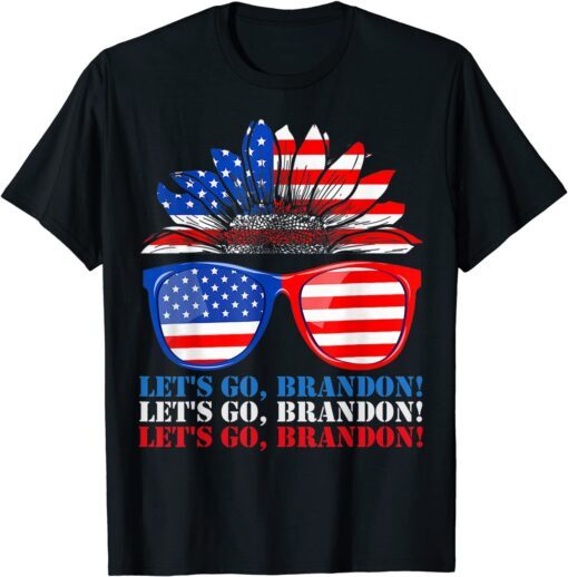 Let's Go Brandon, American Sunflower Sunglasses Tee Shirt