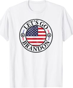 Let's Go Brandon, Biden Chant, Impeach Biden US Flag Tee Shirt