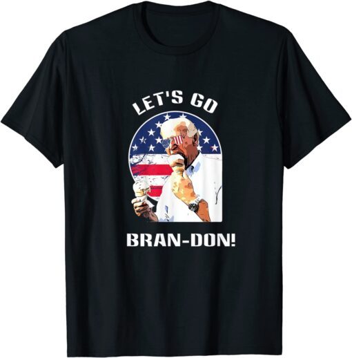 Lets Go Brandon, Biden Eating Ice Cream Tee T-Shirt