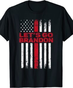 Let's Go Brandon Chant, Impeach Biden Us Flag Tee Shirt