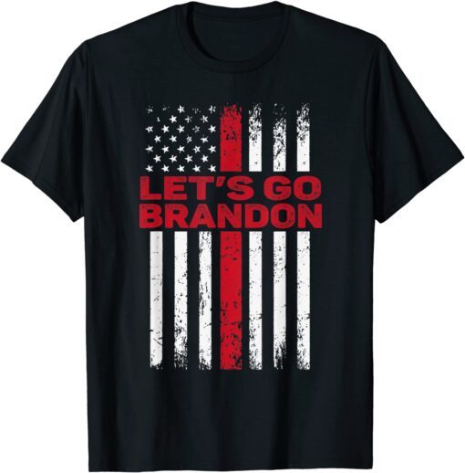 Let's Go Brandon Chant, Impeach Biden Us Flag Tee Shirt