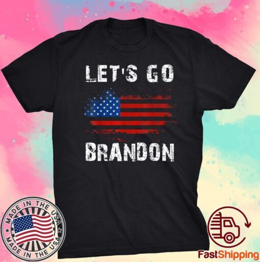 Let's Go Brandon Chant, Impeach Joe Biden Flag Usa Tee Shirt