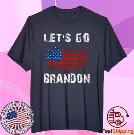 Let's Go Brandon Chant, Impeach Joe Biden Flag Usa Tee Shirt