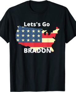 Lets Go Brandon Fake News Us Flag Tee Shirt