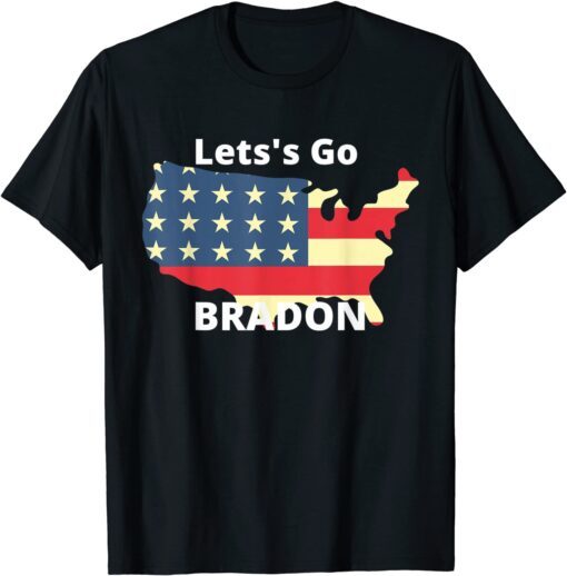 Lets Go Brandon Fake News Us Flag Tee Shirt