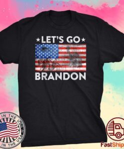 Let's Go Brandon, Joe Biden Chant, Impeach Biden US Flag Tee Shirt