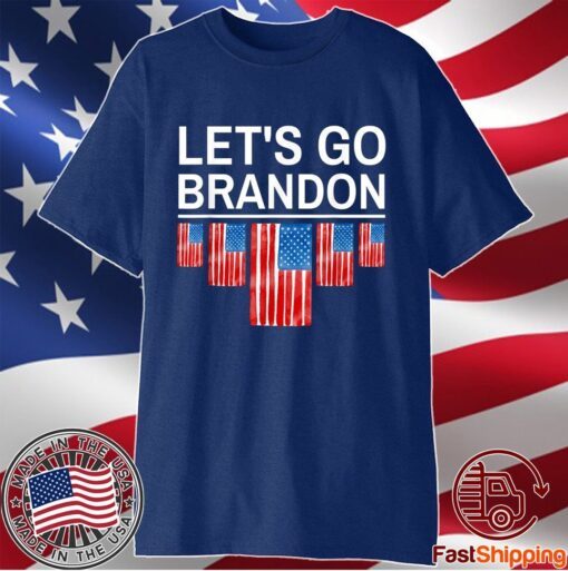 Let's Go Brandon, Joe Biden Chant Impeach 46 Us Flag Tee Shirt