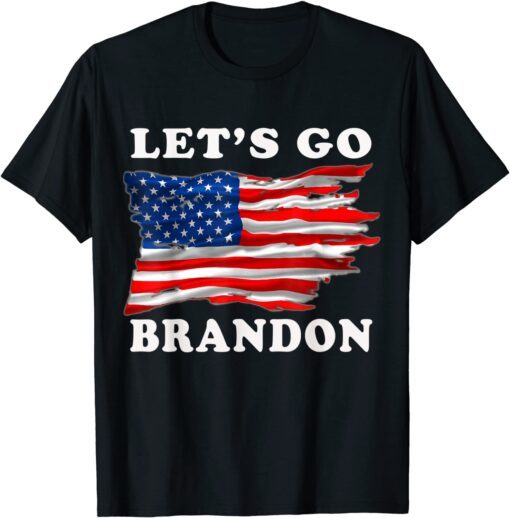 Let's Go Brandon ,Joe Biden Chant Us Flag Tee Shirt