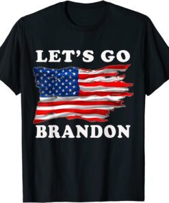 Let's Go Brandon ,Joe Biden Chant Usa Flag Tee Shirt