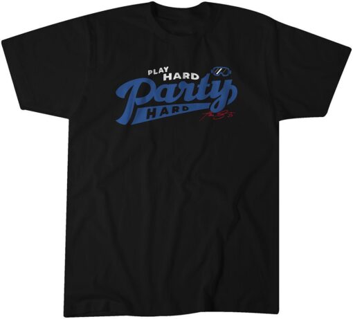 Max Scherzer Play Hard, Party Hard Tee Shirt