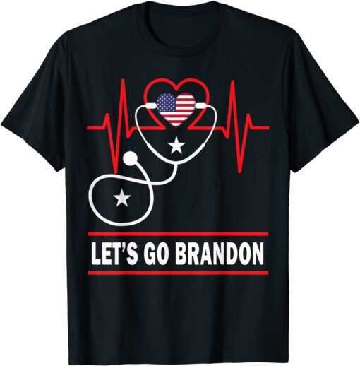Let’s Go Brandon Conservative US Flag Joe Biden Chant Tee Shirt
