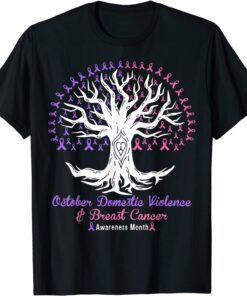 October Domestic Violence Breast Cancer Awareness Month Classic Shirt