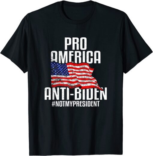 Pro America Anti Biden #NotMyPresident Impeach Biden Tee Shirt