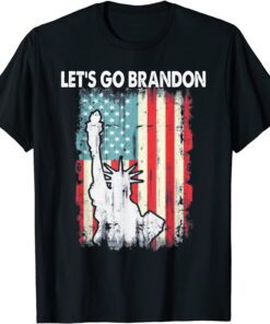 Statue Of Liberty Let’s Go Brandon American Flag 2021 Tee Shirt