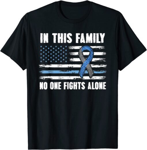 USA Flag Diabetes Type 1 Awareness Family Support Tee Shirt